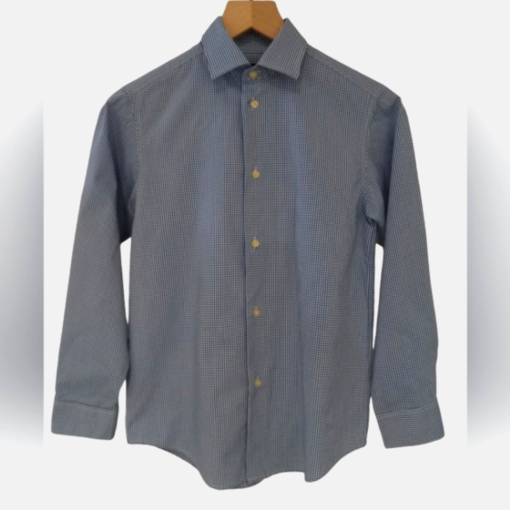 Boys' Classic Button Down Blue and White Shirt by Chaps